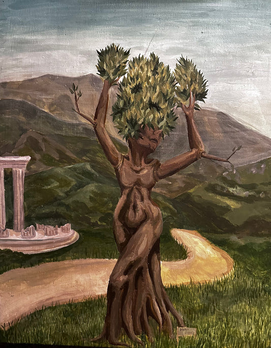 Daphne - Oil and Acrylic on Canvas 16in x 20in